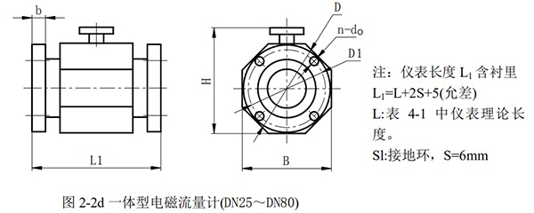 稀硫酸流量計(jì)外形尺寸圖二